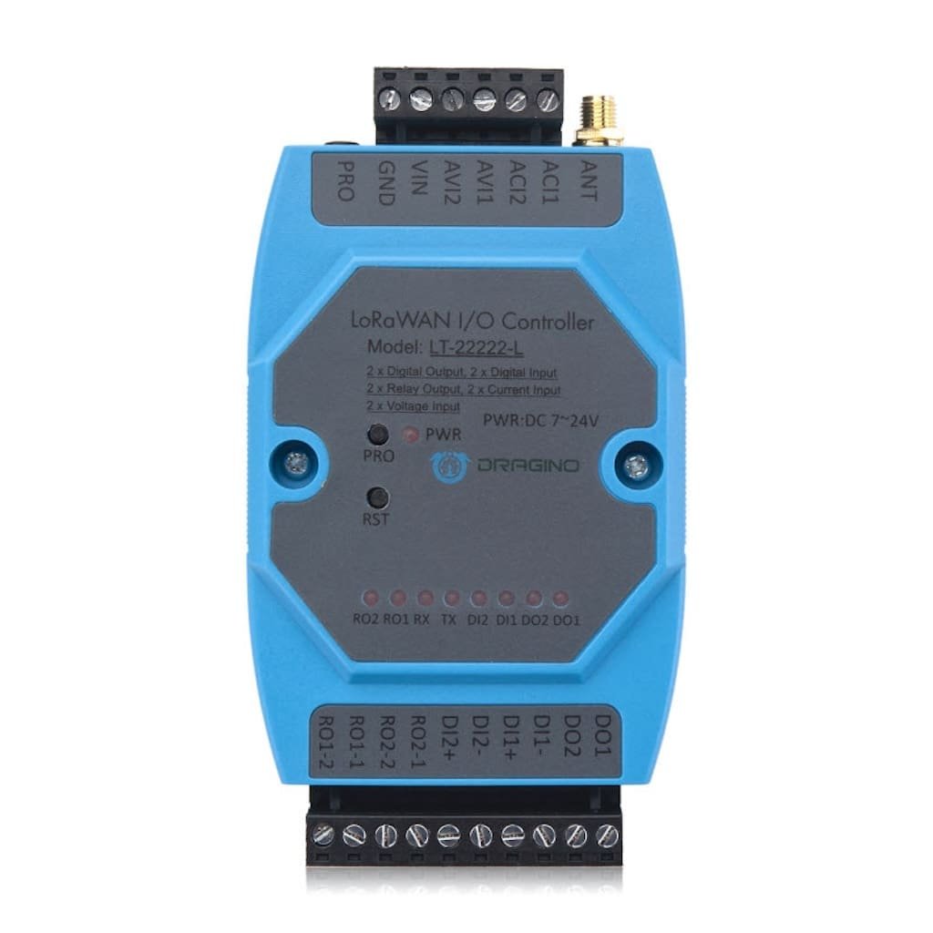 Dragino LT‑22222‑L – Controlador I/O LoRaWAN profesional - Imagen 2