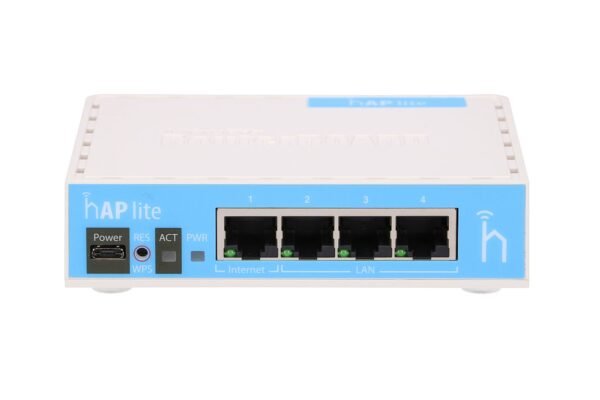MikroTik hAP lite (RB941-2nD) - Router WiFi 2,4GHz, 4x RJ45 100Mb/s