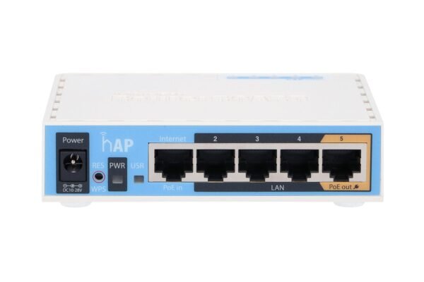 MikroTik hAP WiFi (RB951Ui-2nD) - Router WiFi 2,4GHz, 5x RJ45 100Mb/s