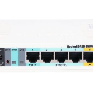 MikroTik RB951Ui-2HnD - Router WiFi 2,4GHz, 5x RJ45 100Mb/s, 1x USB