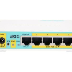 MikroTik hEX PoE lite - Router RB750UPr2, 5x RJ45 100Mb/s, 1x USB