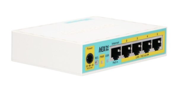 MikroTik hEX PoE lite - Router RB750UPr2, 5x RJ45 100Mb/s, 1x USB - Imagen 5