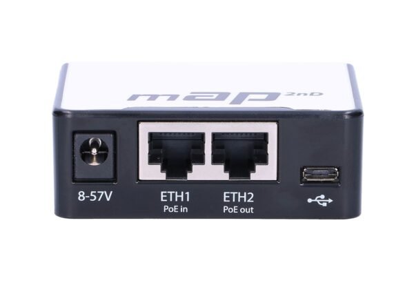 MikroTik mAP WiFi (RBmAP2n) - Router WiFi 2,4GHz, 2x RJ45 100Mb/s, 1x microUSB