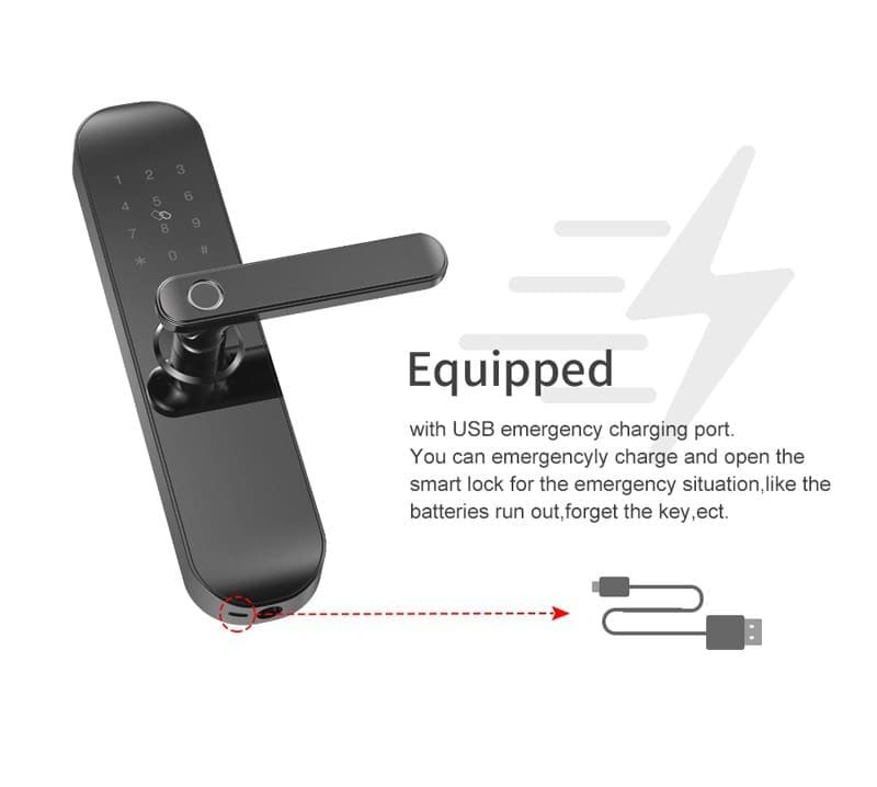 Cerradura inteligente WiFi Smartlife DL02W-R | Huella y código - Imagen 13