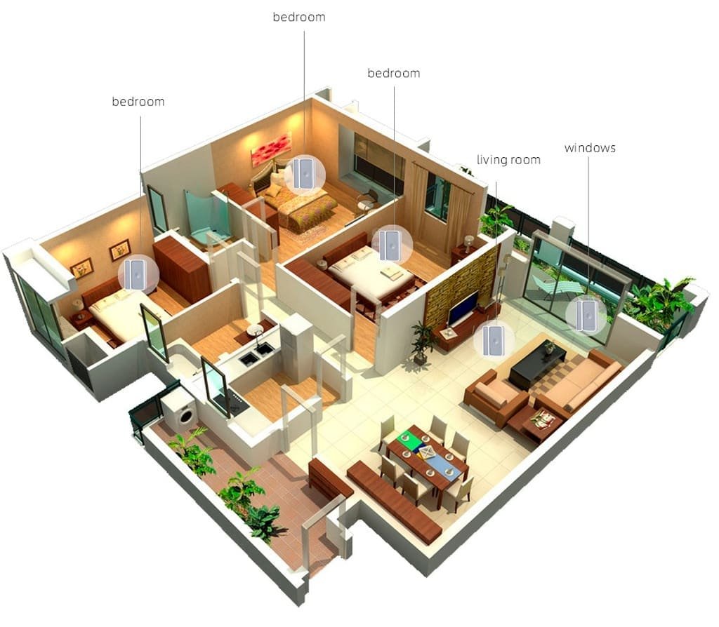 Sensor de puertas y ventanas Zigbee Smartlife HS1DS-TY - Imagen 3