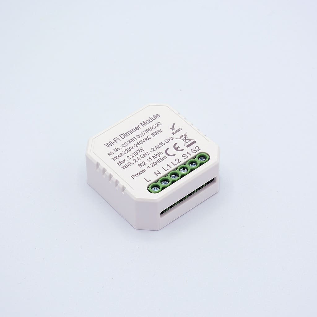 SmartLife QS-WIFI-D02-TRIAC-2C - Micromódulo interruptor inteligente con Dimmer 2 escenas | WiFi - Imagen 3